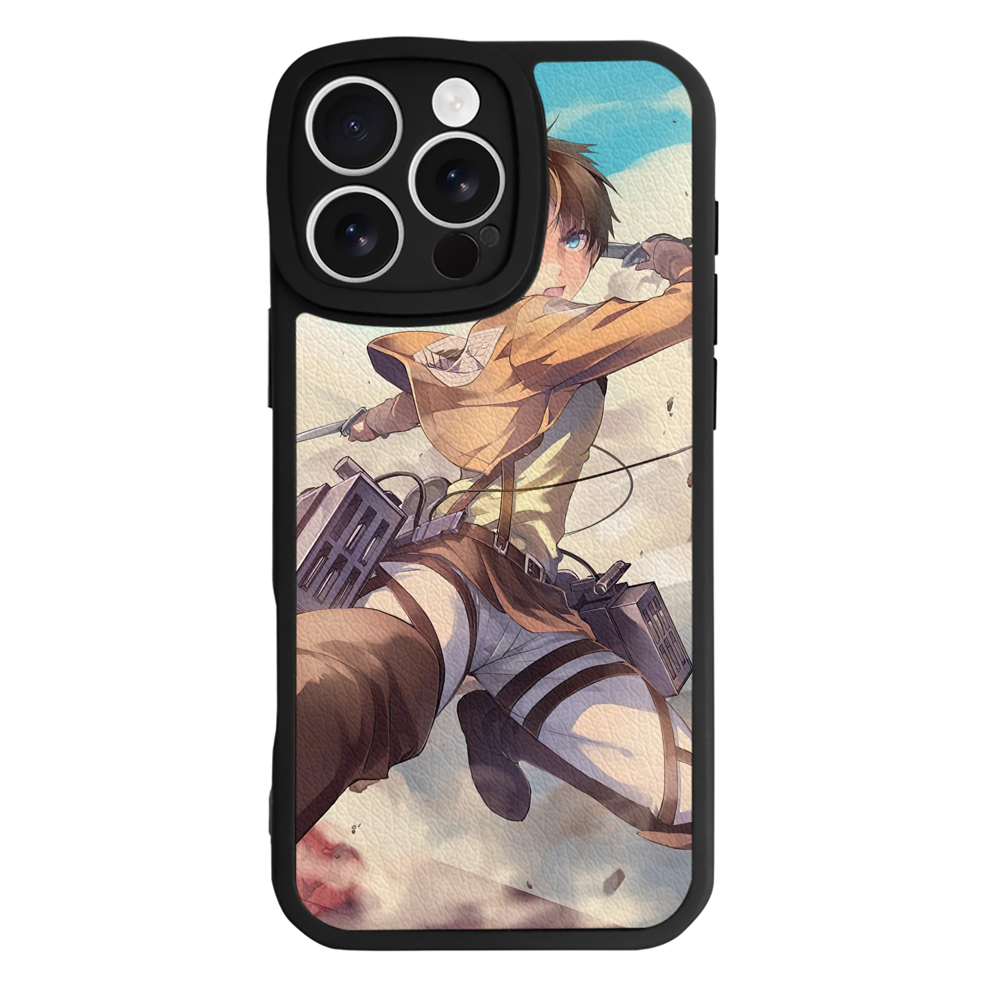 （画像用） 進撃の巨人 Attack on Titan 【iPhone 16シリーズ対応】シリコンスマホケース（レザー調） 材質：シリコン